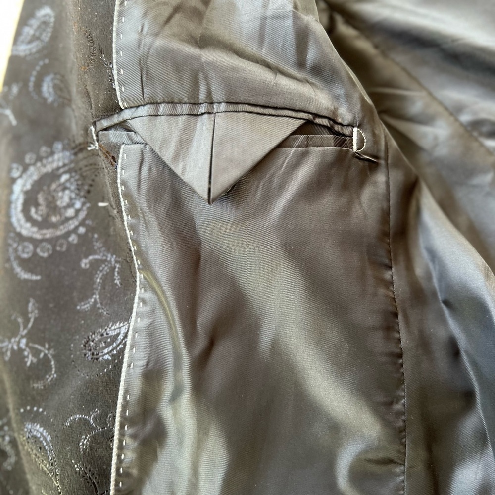 NWOT | Men’s Paisley Black Velvet Blazer - Picture 7 of 7
